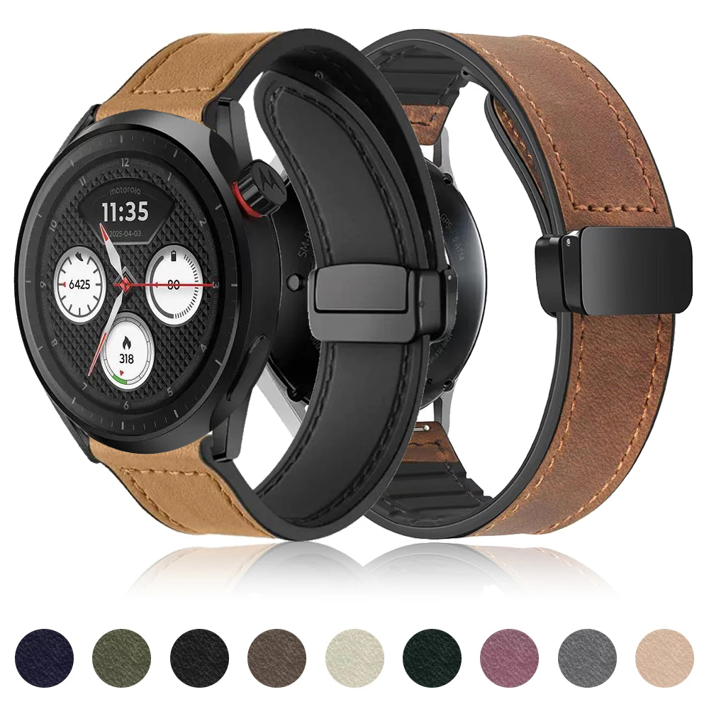 Motorola Smartwatch Accessories - Мягкий кожаный ремешок для часов Motorola