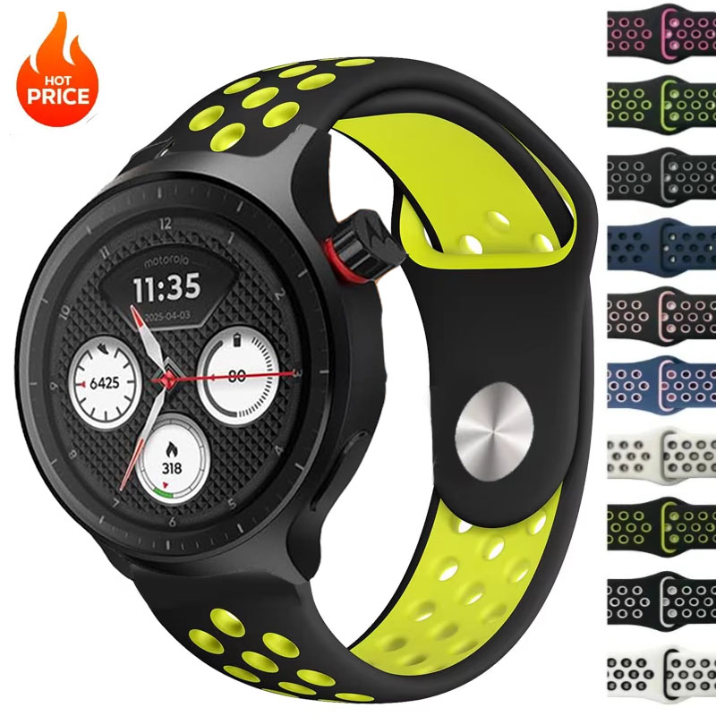 Дышащий двухцветный ремешок 20 – обзор и цена Motorola Smartwatch Accessories