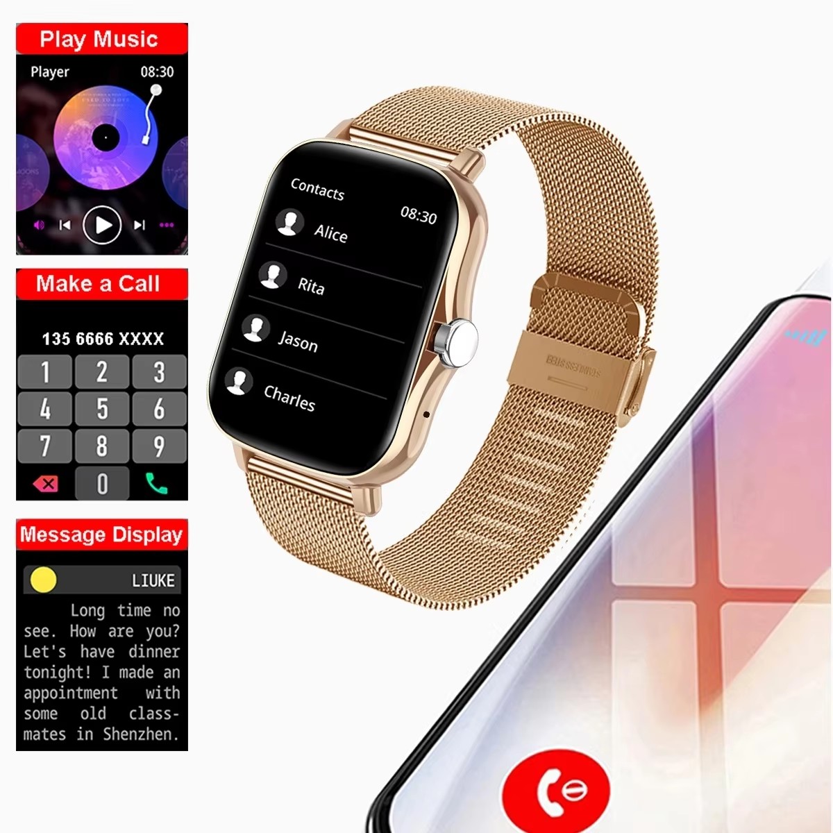 Новые многофункциональные умны – обзор и цена Android Smartwatch Accessories